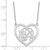 14k White Gold Monogram Heart Necklace XNA595W