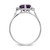 14k White Gold 7mm Heart Amethyst AA Diamond ring X9681AM/AA