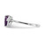 14k White Gold 7mm Heart Amethyst AA Diamond ring X9681AM/AA