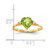 14k 7mm Heart Peridot A Diamond ring X9682PE/A