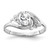 14k White Gold 6x4mm Oval Cubic Zirconia AAA Diamond ring X9717CZ/AAA