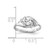 14k White Gold 6x4mm Oval Cubic Zirconia AAA Diamond ring X9717CZ/AAA