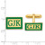14k Yellow Gold Epoxy Boarder and Letter monogram Cuff Link XNA616Y