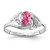 14k White Gold 6x4mm Oval Pink Tourmaline AA Diamond ring X9717PT/AA