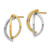 14k w/ White Rhodium Double Half Circle Wire Post Earrings TF1930