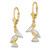 14K and Rhodium 3-D Pelican Standing W/ Leverback Earrings TF1852