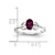 14k White Gold 6x4mm Oval Rhodolite Garnet ring X9687RG