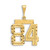 14k Small Brushed Diamond-cut Number 84 Charm SN84