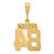 14k Small Brushed Diamond-cut Number 84 Charm SN84