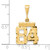 14k Small Brushed Diamond-cut Number 84 Charm SN84