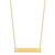 14k Yellow Gold Large Capitalized ARIAL ROUNDED Bar Necklace XNA645Y