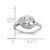 14k White Gold 5x3mm Oval Cubic Zirconia AA Diamond ring X9723CZ/AA