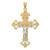 10K Two-tone INRI Crucifix Pendant 10D3672