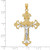 10K Two-tone INRI Crucifix Pendant 10D3672
