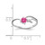 14k White Gold 4mm Pink Tourmaline AAA Diamond ring X9705PT/AAA