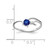 14k White Gold 4mm Sapphire VS Diamond ring X9705S/VS