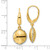 14K Two-tone Polished D/C Hollow Round Criss Cross Leverback Earrings TF2173