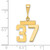 14k Small Polished Number 37 Charm SP37
