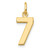 14k Small Polished Number 7 Charm SP07