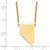 Sterling Silver/Gold-plated Nevada State Necklace XNA706GP-NV