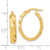 14K Polished and Twisted Oval Hoop Earrings TF2097