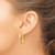 14K Polished and Twisted Oval Hoop Earrings TF2097
