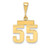 14k Small Polished Number 55 Charm SP55