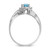 14k White Gold 6x4mm Oval Blue Topaz VS Diamond ring X9734BT/VS