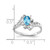 14k White Gold 6x4mm Oval Blue Topaz VS Diamond ring X9734BT/VS