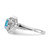 14k White Gold 6x4mm Oval Blue Topaz VS Diamond ring X9734BT/VS