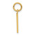 14k Small Polished Number 1 Charm SP01