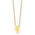 Sterling Silver/Gold-plated Illinois State Necklace XNA706GP-IL