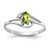 14k White Gold 5x3mm Oval Peridot AAA Diamond ring X9713PE/AAA