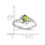 14k White Gold 5x3mm Oval Peridot AAA Diamond ring X9713PE/AAA
