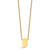 Sterling Silver/Gold-plated Indiana State Necklace XNA706GP-IN