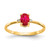 14k Diamond & Ruby Birthstone Ring XBR208