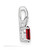 14k White Gold Garnet and Diamond Pendant XBS300