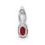14k White Gold Garnet and Diamond Pendant XBS300