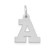 10k White Gold Small Block Initial A Charm 10YC665A