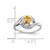 14k White Gold 5x3mm Oval Citrine A Diamond ring X9723CI/A