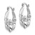 14k White Gold Claddagh Hoop Earrings TC1012