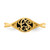 14k Yellow Gold Twisted Band with Epoxy Monogram Ring XNR101Y