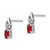 14k White Gold Garnet and Diamond Post Earrings XBS298