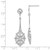 14k White Gold Diamond-cut Filigree Earrings TP137