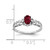 14k White Gold 6x4mm Oval Created Ruby AA Diamond ring X9735CR/AA