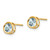 14k 5mm Bezel Aquamarine Stud Earrings XBE146