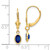 14k 6x4 Oval Bezel September/Sapphire Leverback Earrings XBE105