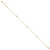 14K Mirror Beads 9in Plus 1in Ext Anklet ANK326-9