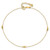 14K Mirror Beads 9in Plus 1in Ext Anklet ANK326-9