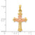 14k Two-tone Claddagh Cross Pendant XR714